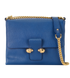 Twin Skull Crossbody, &pound;395, Handbags, Blue, Leather, Front view